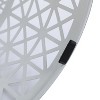 Metal Patio Accent Side Table With Built-In Solar Powered Light, Hollow-Out Design, Living Room Yard Balcony Garden Bedside Small Spaces - 2 of 4