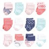 Luvable Friends Cotton Rich Baby Terry Socks 24-Pack, Coral Mint Stripe - image 2 of 3