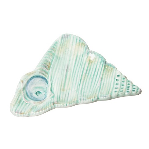 Beachcombers Teal Shell Plate - image 1 of 4