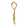 Black Bow Jewelry 14k Yellow Gold and White Rhodium 12mm Two Tone Starfish Pendant - 2 of 4