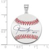 Black Bow Jewelry Sterling Silver Rollie Fingers Signature MD Enamel Baseball Pendant - 4 of 4