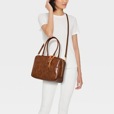 Universal Thread Sport Cord Medium Satchel HandBag - Universal Thread™ Brown — фото 2