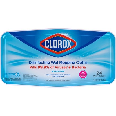 Clorox Disinfecting Mopping Cloth - Rain Clean - 24ct : Target