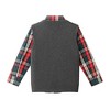 Andy & Evan  Toddler  Grey Sweater Vest, Green Plaid Buttondown & Black Twill Pant Set - 4 of 4