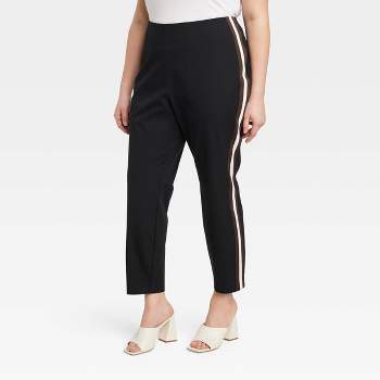 Women's High-rise Slim Fit Effortless Pintuck Ankle Pants - A New Day™  Off-white 4 : Target