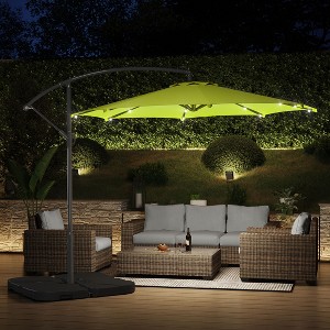 WestinTrends 10 Ft Outdoor Patio Solar LED Cantilever Umbrella - 1 of 3