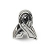 Black Bow Jewelry Sterling Silver Awareness Ribbon Bead Charm - 2 of 4
