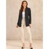 Allegra K Women's Stand Collar Long Sleeve One Button Front Blazer - 4 of 4