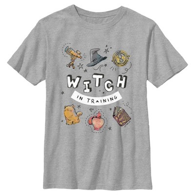 Boy's Harry Potter Witch in Training T-Shirt - Athletic Heather - Large