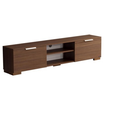 NicBex TV Stands for 66 inch TV,Entertainment Center with 2 Cabinets and 2 Open Shelves,TV Console for Living Room, Bedroom, Home,Walnut