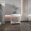 Gulches 16.5"H Night Table with Spacious Shelf, Compact Modern Style, Engineered Wood, Easy Assembly for Bedroom - 3 of 4