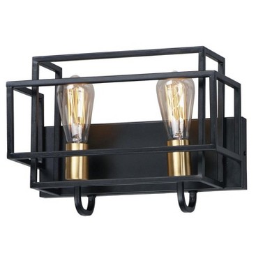 Maxim Lighting Liner 2 - Light Wall Light in  Black/Satin Brass
