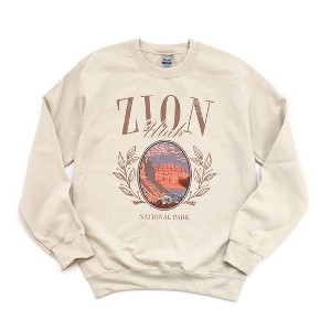 Simply Sage Market Women's Graphic Sweatshirt Zion Park Grunge - 1 of 3