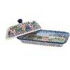 Blue Rose Polish Pottery A65 Ceramika Artystyczna Butter Dish - 2 of 2