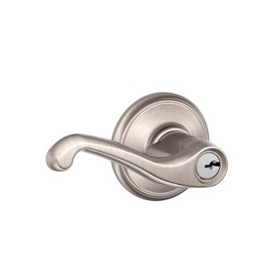Schlage Flair Satin Nickel Entry Lockset 1-3/4 in. - 1 of 1