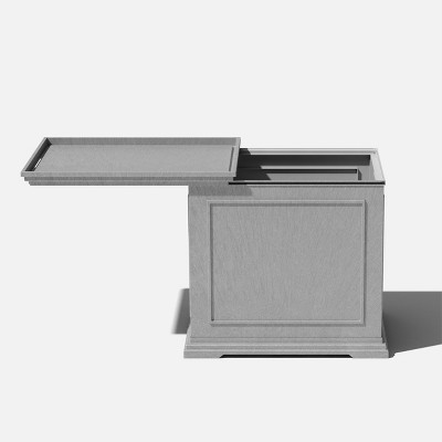 Brixton Black Plastic 2-in-1 Tray and Storage Table