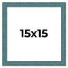 PosterPalooza | Square Simple Blue Picture Frame - UV Acrylic, Foam Board Backing, Hanging Hardware - 2 of 4
