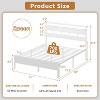 Queen Bed Frame with Storage Headboard and LED Lights Metal Bedframe with Charging Station and USB Port Platform Bed with Heavy Duty Slats White - 2 of 4