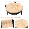 CAVINAS 26.77"Paper Rope Woven Bar Stools,Set of 2,Boho Counter Stools with Backrest&Footrest,Dining Chairs for Kitchen&Dining Room - 3 of 4