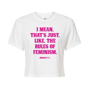 Women's - Mean Girls - Rules Of Feminism Cropped Graphic T-Shirt - 1 of 4