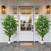 6ft Ficus Tree Artificial, Realistic Texture Potted Faux Ficus Tree, Fake Trees Indoor Outdoor for Home Office Living Room Bedroom Foyer Porch Decor - 2 of 4