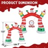 Angel Sar 8.9FT Inflatable Christmas Arch with Santa Claus, LED Lighted Yard Decoration for Holiday, Front Lawn, and Garden Party - 3 of 4