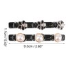 Unique Bargains Women's Cute Flower Pearl Hair Clips 3.66"x0.43"x1.26" Black 2 Pcs - 4 of 4