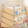 AENKYO 4-Tier Kids Bookshelf - Toddler Book Display Shelf, White Children's Bookcase for Bedroom, Classroom Organization, White/Khaki - 3 of 4