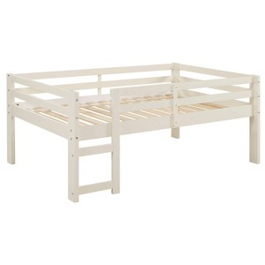 Solid Wood Low Loft Bed White - Saracina Home