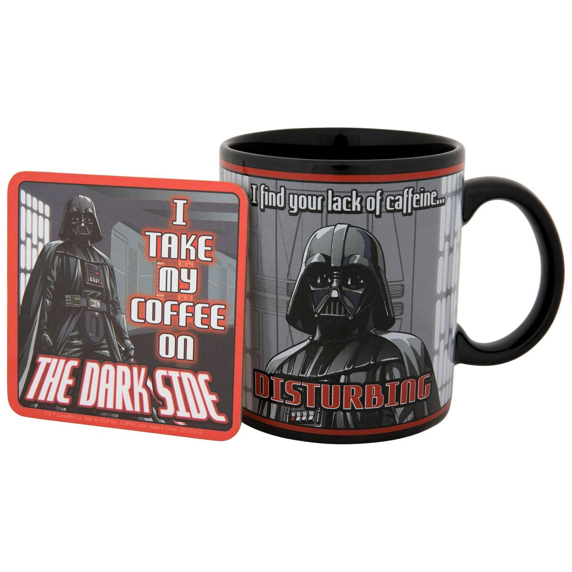 NMR Distribution Star Wars Darth Vader Humor 20oz Ceramic Mug and Coaster Set