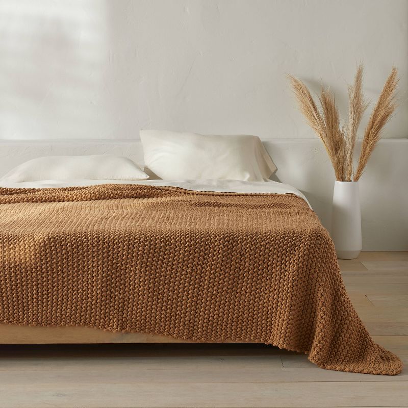 Chunky Knit Bed Blanket - Casaluna™, 3 of 12