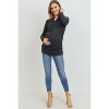 Hello Miz Women's V Neck Wrap Maternity Nursing Sweater Top - 4 of 4