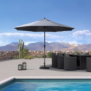 PURPLE LEAF Patio Umbrella Outdoor Table Umbrella Aluminum Frame Market Umbrella Sun Umbrella with 8 Sturdy Ribs - 1 of 4