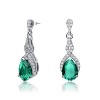 Guili Sterling Silver Teardrop Earrings with Colored Cubic Zirconia – A Mesmerizing Blend of Elegance, Radiance, and Timeless Beauty - 4 of 4