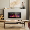 Yukimo 40" Insert Electric Fireplace Heater, Realistic Flame Effect with Remote Control, Adjustable Heat Settings, Black - 2 of 4