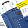 Kumasinova 3 Pcs SoftSide Luggage Sets,Extandable Checked Spinner Suitcases with TSA Lock,Airline-Approved Luggage Travel Set,20"24"28" - 4 of 4