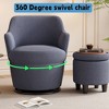 CAVINAS 360°Modern Swivel Chair with Ottoman,Swivel Barrel Chairs for Living Room, Accent Chair for Nursery with Glider Function - 4 of 4