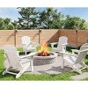 Folding Adirondack Chairs Set of 4, HDPE Plastic Outdoor Chairs with Wood Texture 380Lbs, Weather Resistant for Fire Pit, Deck, Patio, Pool, Backyard - 3 of 4