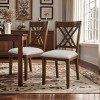Subrtex Solid Wood dining Chair Cross Back Upholstered Side Chair (Set of 2) - 4 of 4