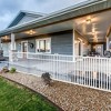 Tangkula 80" x 39" Vinyl Picket Fence 2 No Dig Fence Panels for Soft Ground White - 3 of 4