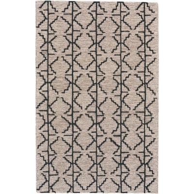 Enzo Transitional Geometric Black/Taupe/Gray Area Rug