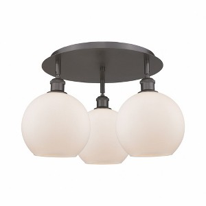 Athens - 3 Light Flush Mount In Industrial Style-10.5 Inches Tall and 19.75 Inches Wide - 1 of 1
