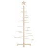 Wooden Christmas Tree Natural Wood Solid Pine Wood Small - 3 of 4