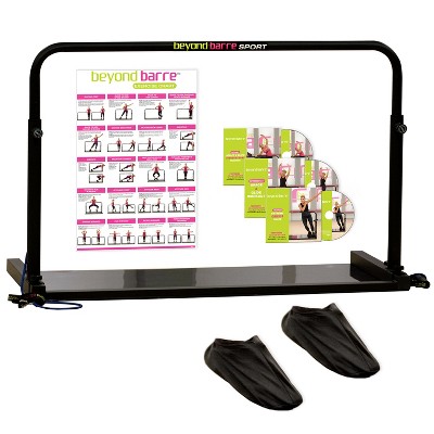 Beyond Barre Ballet Home Workout Sport Set w/ Glider System & Instructional DVDs