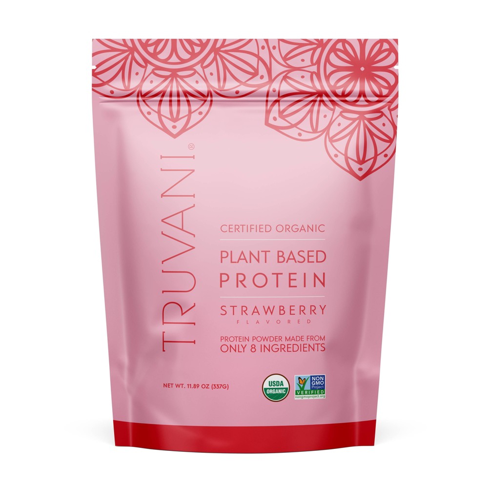 Truvani Plant Protein Powder - Strawberry - 11.89oz