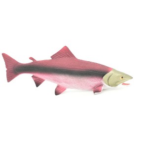 Collectible Wildlife Gifts | Salmon, King, Spawning, Fish,  Realistic Rubber Figure, Model, Animal, Hand Painted Figurines,     6 1/2"   CH018 BB71 - 1 of 4