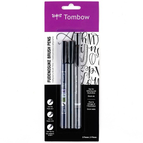 Tombow Brush Pen (Hard Tip) Set of 10 Fudenosuke - Sitaram Stationers