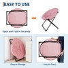Homhougo Oversized Faux Fur Lazy Chair, Foldable Moon Lounge Chair for Adults, Teens, Kids, Ideal for Bedroom, Dorm & Living Room - 4 of 4