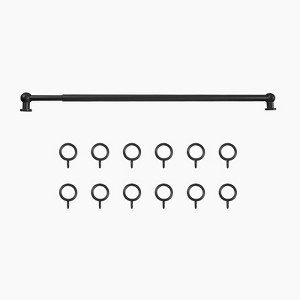 TWOPAGES Milo Cafe Curtain Rods with Rings - 1 of 4