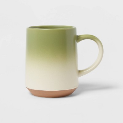 19oz Stoneware Reactive Glazed Mug Green - Threshold™